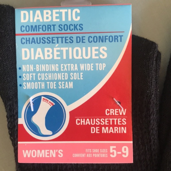 NWT womens pair of black ankle & calf length diabetic socks size 5-9 - Picture 2 of 7